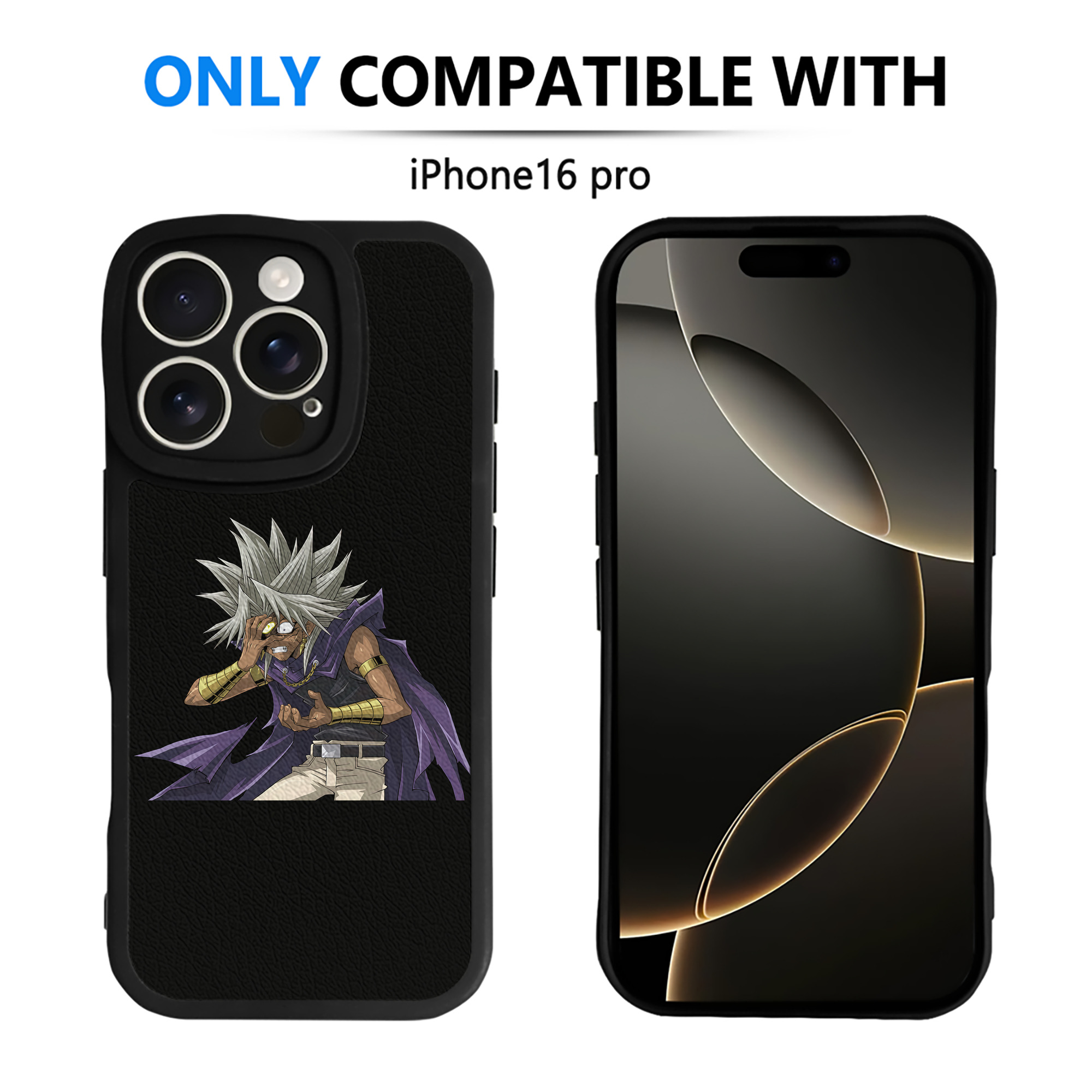 （画像用） 遊☆戯☆王 Yu-Gi-Oh! 【iPhone 16シリーズ対応】シリコンスマホケース（レザー調） 材質：シリコン